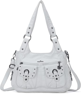 Angel Kiss Purses for Women Hobo Bags Fashion Shoulder Bag Ladies Leather Handbags Roomy Tote Bag Purse with Crossbody Strap