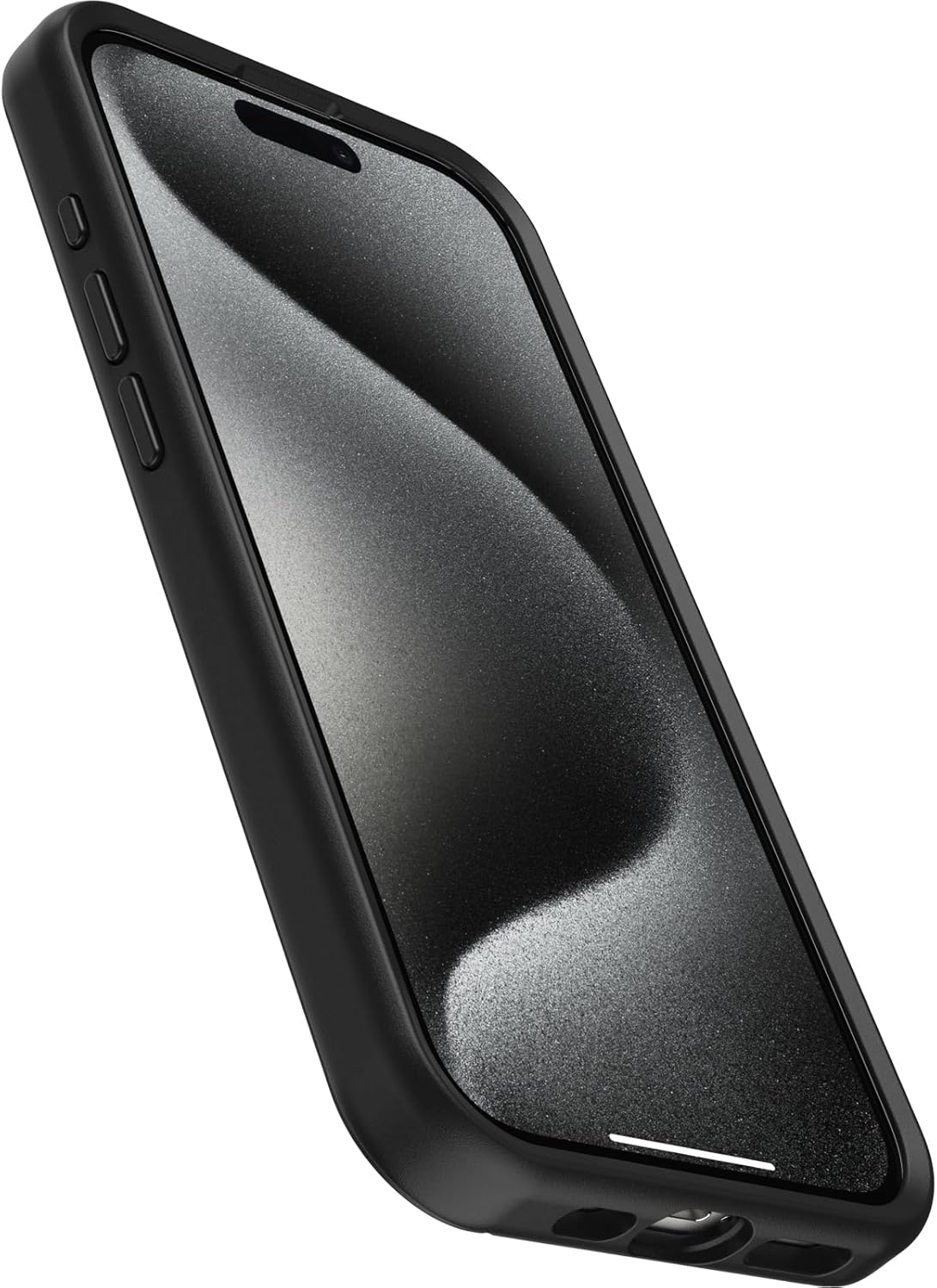 OtterBox iPhone 15 Pro (Only) Symmetry Series Case - BLACK, snaps to MagSafe, ultra-sleek, raised edges protect camera & screen (ships in polybag, ideal for business customers) - Image 3