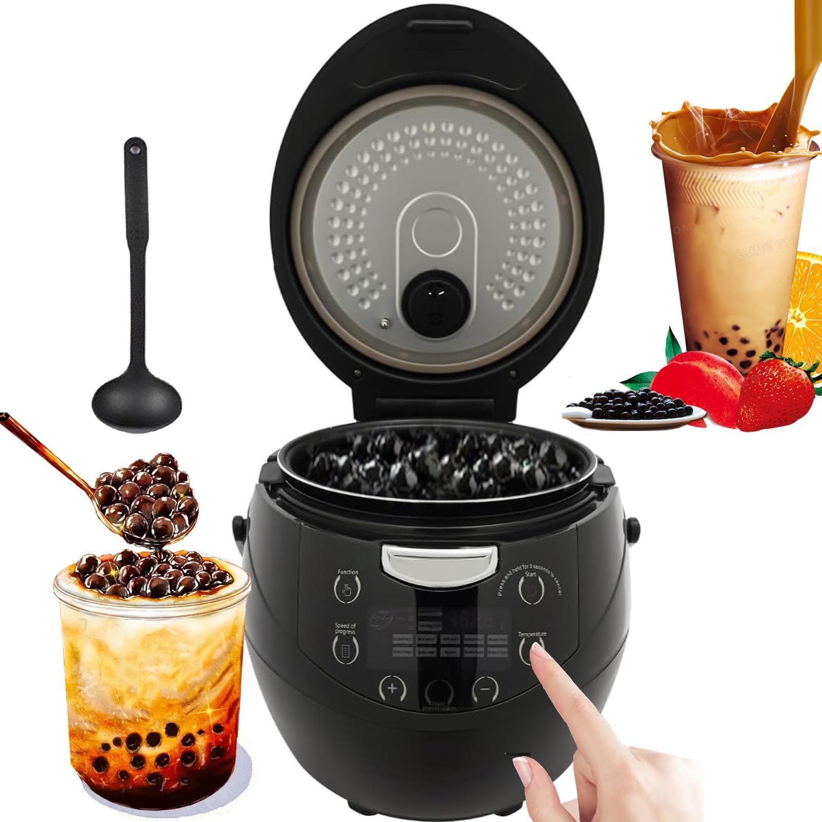 Cocedor De Perlas Comercial 6L/8L,MáQuina AutomáTica Para Preparar Té Leche 900/1350W Y Olla EléCtrica De Sobremesa Para Hacer Perlas Tapioca.Para PudíN,Sagú Y Bolas Taro,8L1350W