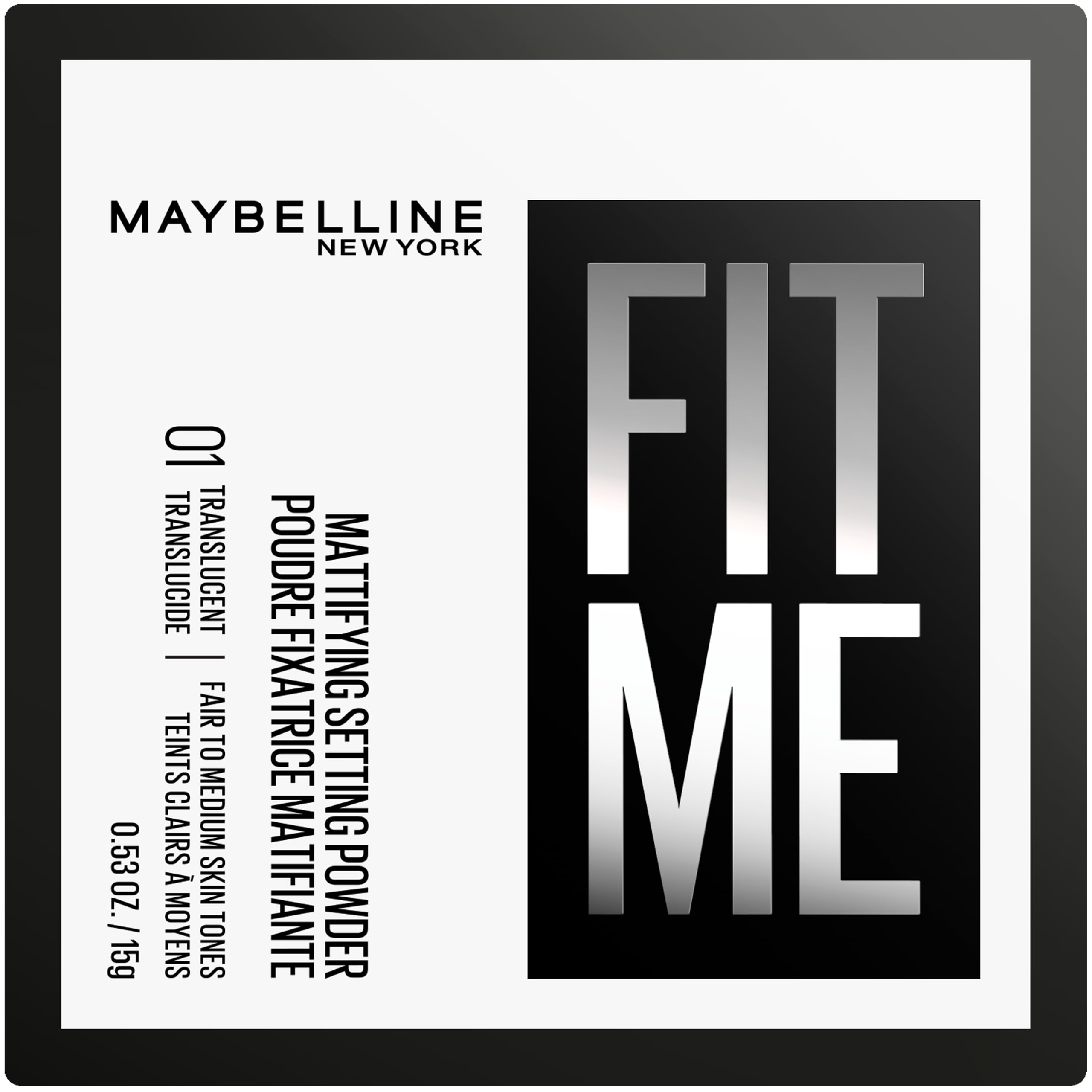 Maybelline Setting Powder Fit Me Loose Powder 16H Wear, 01 Translucent