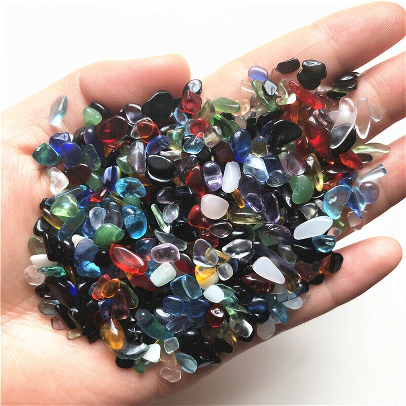 50g 5-8mm Grava Colorida Esmalte de Color Cristal Buda Acuario Pecera Piedras Piedras Naturales y Inicio Colecciones