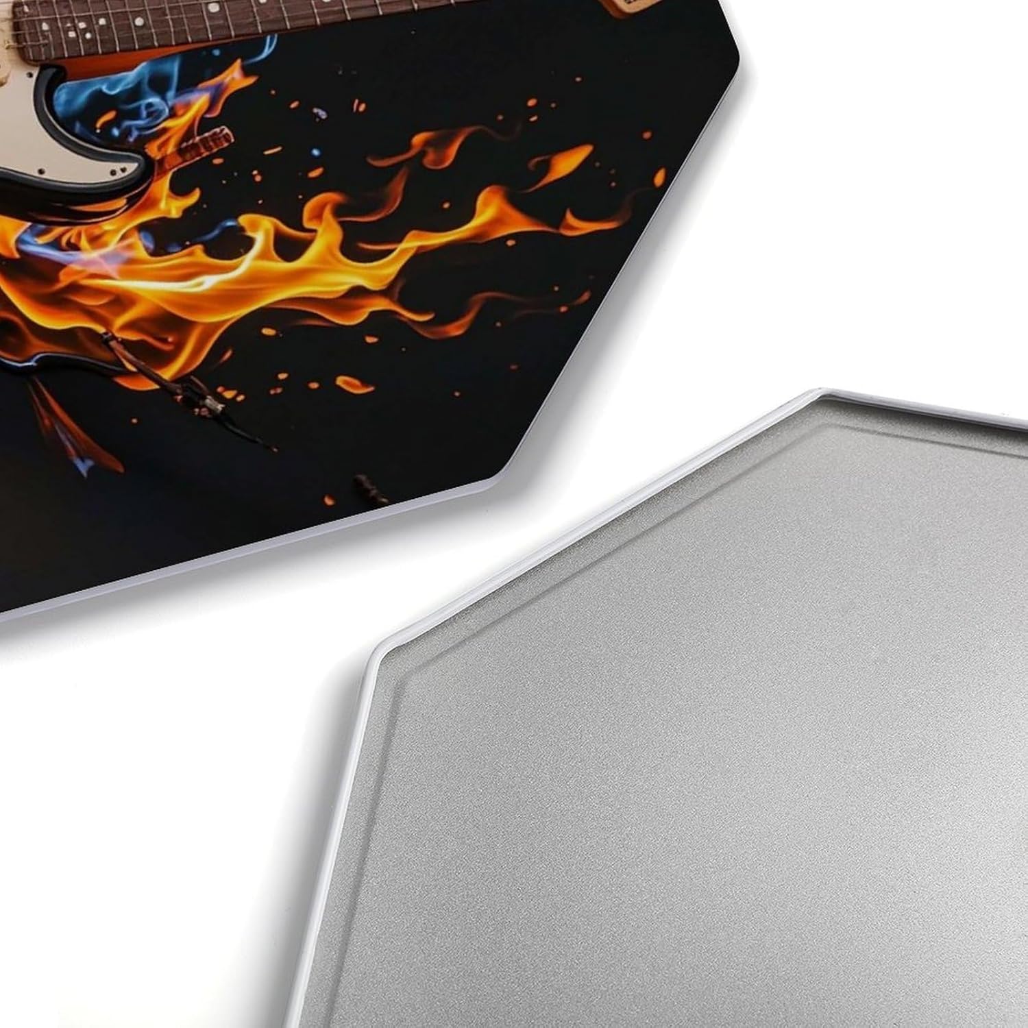 Ctagon Metal Sign for Home, Modern Display Plate for Kitchen, Electric Guitar Music Plates Accent Hanging Wall Decorations 3PCS for Living Room, Bedroom, Hallway, Hotel