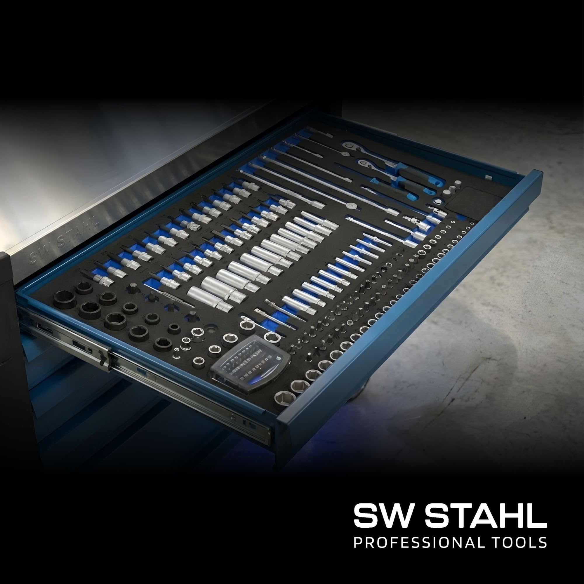 SW-Stahl Z3011-13 Steckschlüssel-Sortiment 1/2 Zoll, 95-teilig