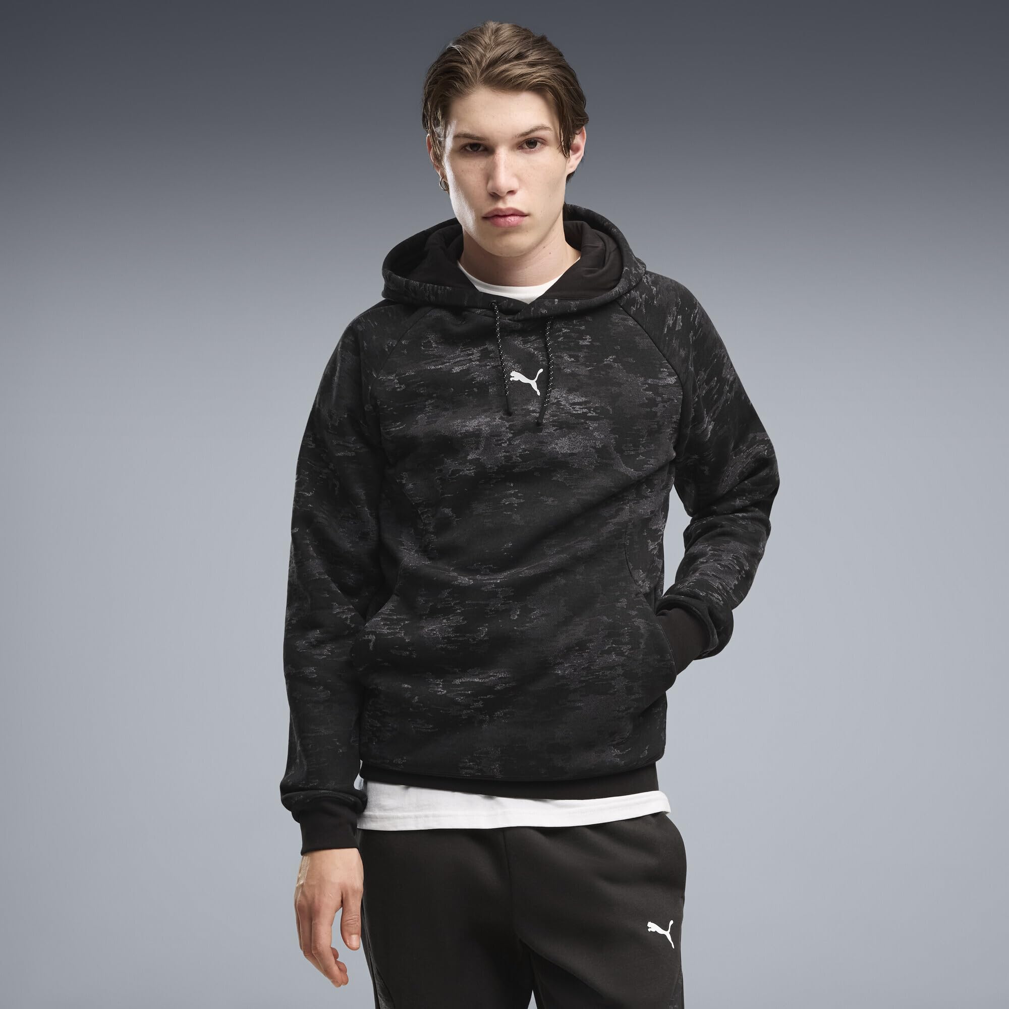 PUMA Sudadera con Capucha Sport Camo de Felpa Hombre