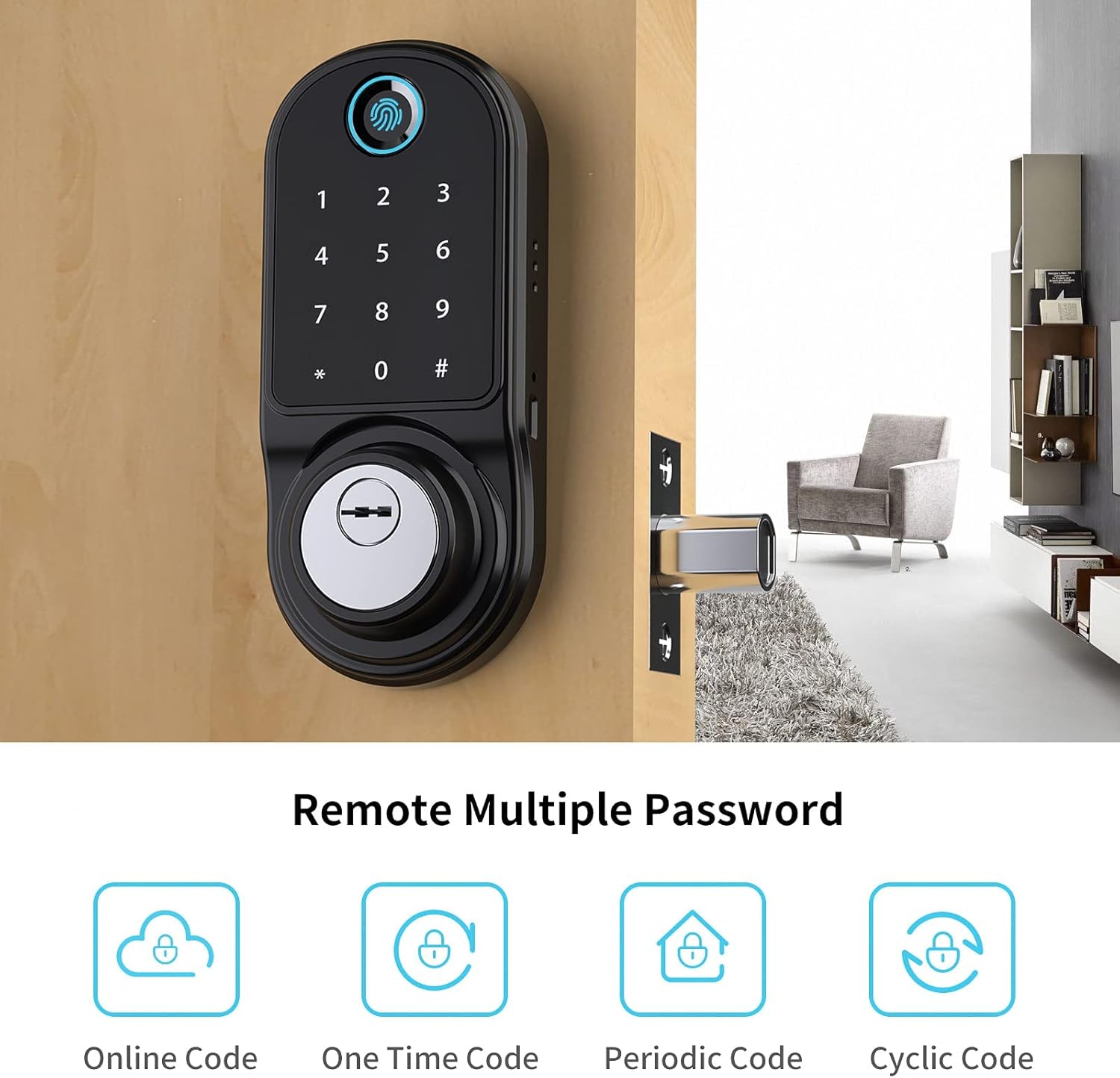 SmartCoolous F31 Smart Lock remote multiple password options