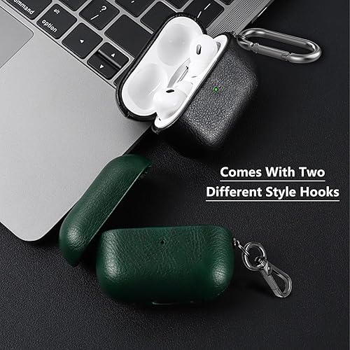 Miniatura 2 de BEWZI - Funda de cuero para AirPods Pro de 2 generación, compatible con AirPods Pro 2, marrón oscuro, uso diario, deportes, viajes