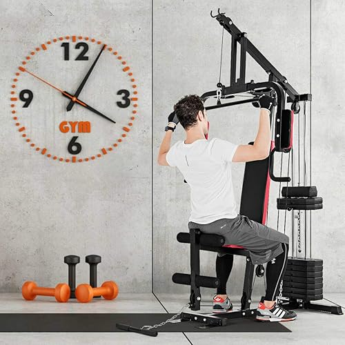 Miniatura 4 de Goplus Multifunción Sistema de gimnasio en casa Entrenamiento con pesas Equipo de entrenamiento Fitness Máquina de fuerza para entrenamiento