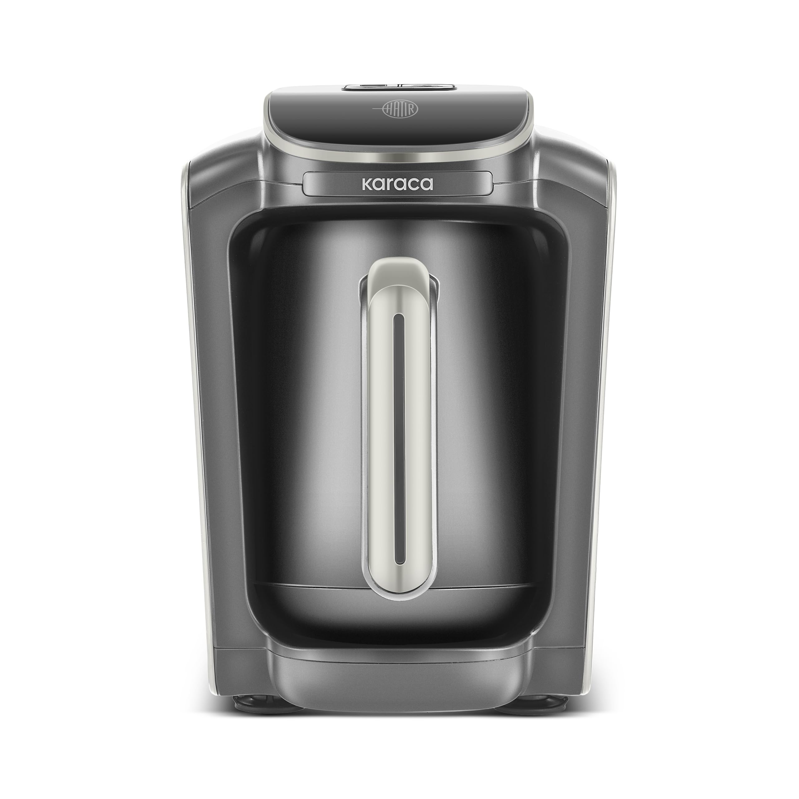 KARACA Hatır Neo Turkish Coffee Maker Silver - Electric Mocha Pot with 3 Coffee Strengths, 300 ml - 5 Cup Capacity, 735 W, Automatic Shut-Off and Overheating Protection (Starlight)