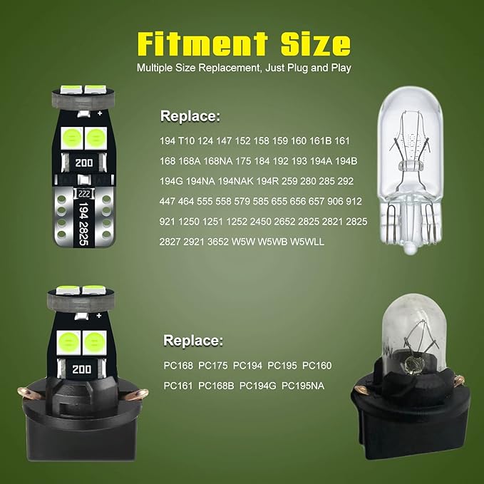 12V Luz LED Azul Hielo T5 PC74 PC37 PC118 T10 Instrumento Tablero miniatura 3