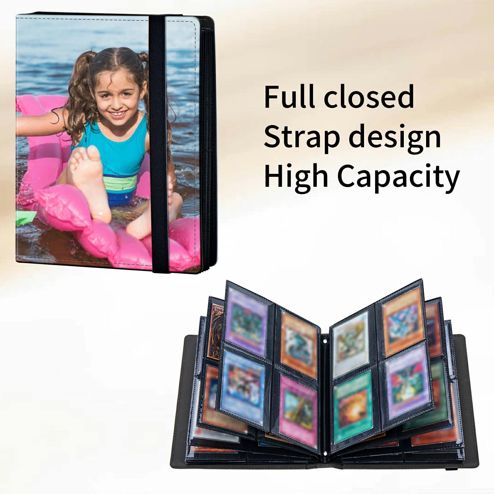 Amazon.com: Design Your Own Trading Card Binder, Custom 160 Pockets with 10  Pages, Personalized Photo Phone PU Card Book Organizer with Elastic Strap  for TCG Sports Cards Collection Protection : Toys & Games