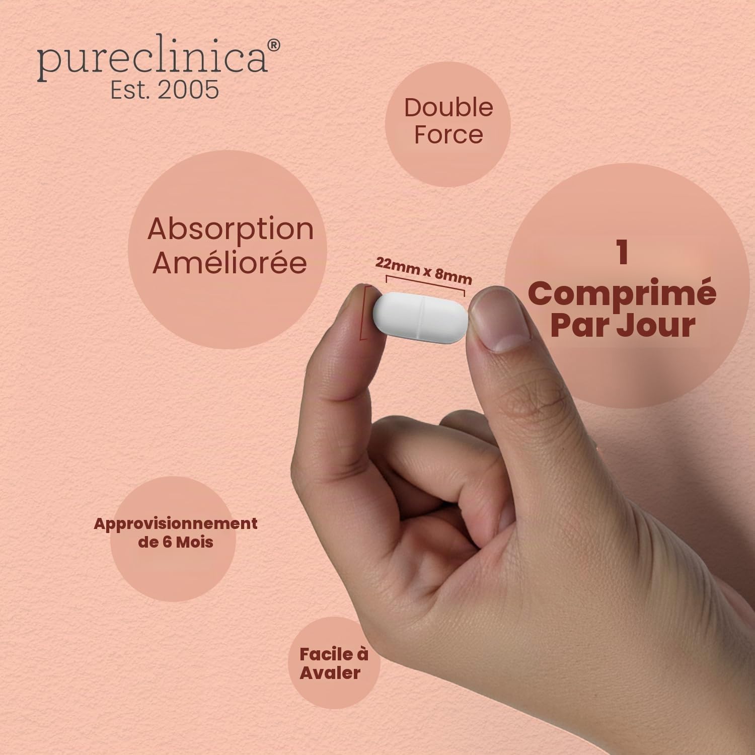 180 comprimés de glucosamine HCL et de chondroïtine à forte force 1500 mg - 6 mois de réserve