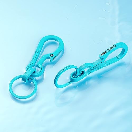 Miniatura 2 de KeyUnity KM01 Titanio EDC Llavero Clip con abrebotellas, Mosquetón de liberación rápida Llavero Soporte para Hombres