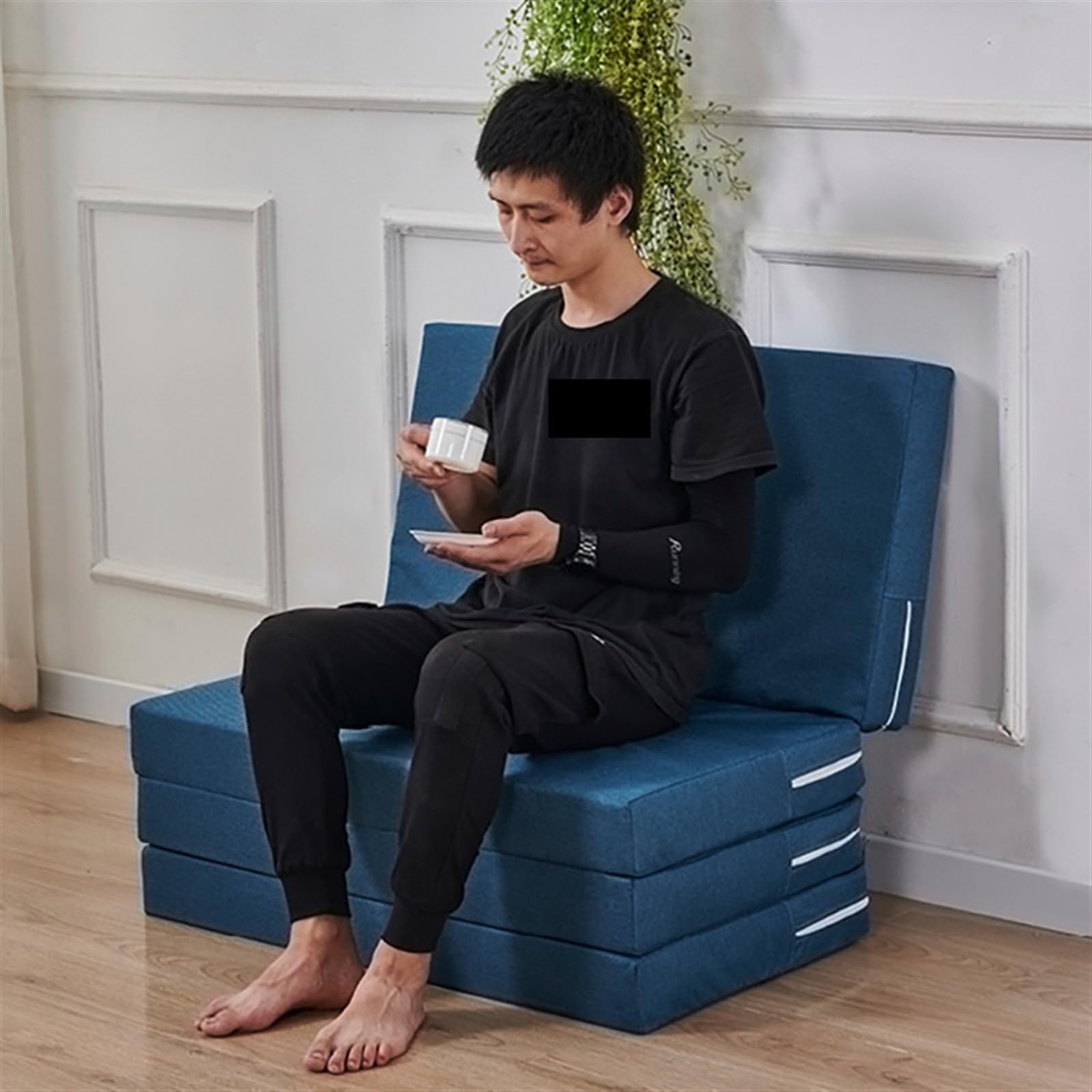 Materasso da pavimento spesso 8 cm in memory foam, 80 x 200 cm, verde, pieghevole, per ufficio, pause pranzo, pisolini per studenti, copertura rimovibile, comoda soluzione per dormire