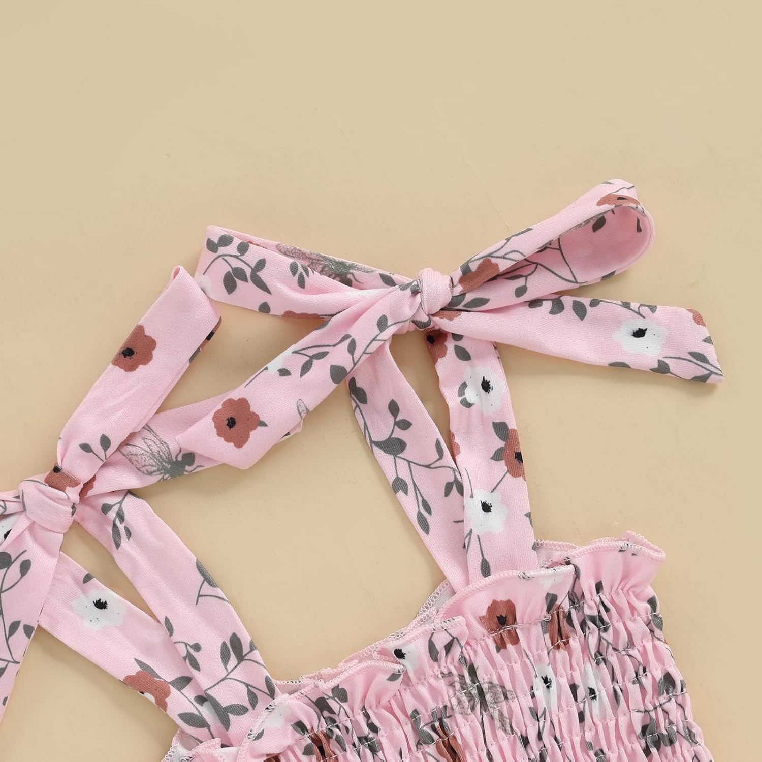 Summer One Piece Outfits Infant Baby Girl Romper Jumpsuit Sleeveless Ruffle Halter Floral Bodysuit Clothes - Image 4