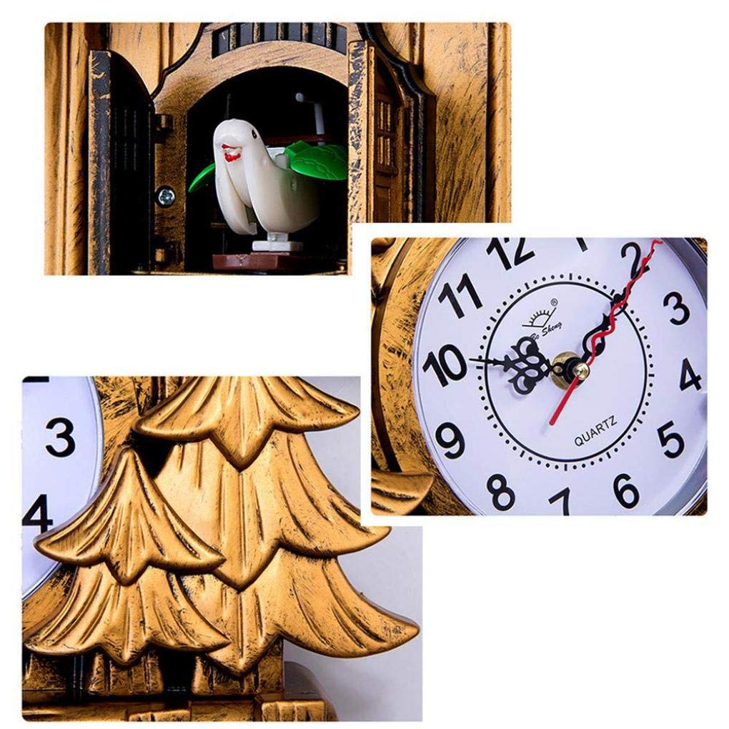 Orologio A Cucù In Legno Fatto A Mano | Con Uccello Funzionante, Controllo Volume, Stile Tradizionale Per Soggiorno E Cucina