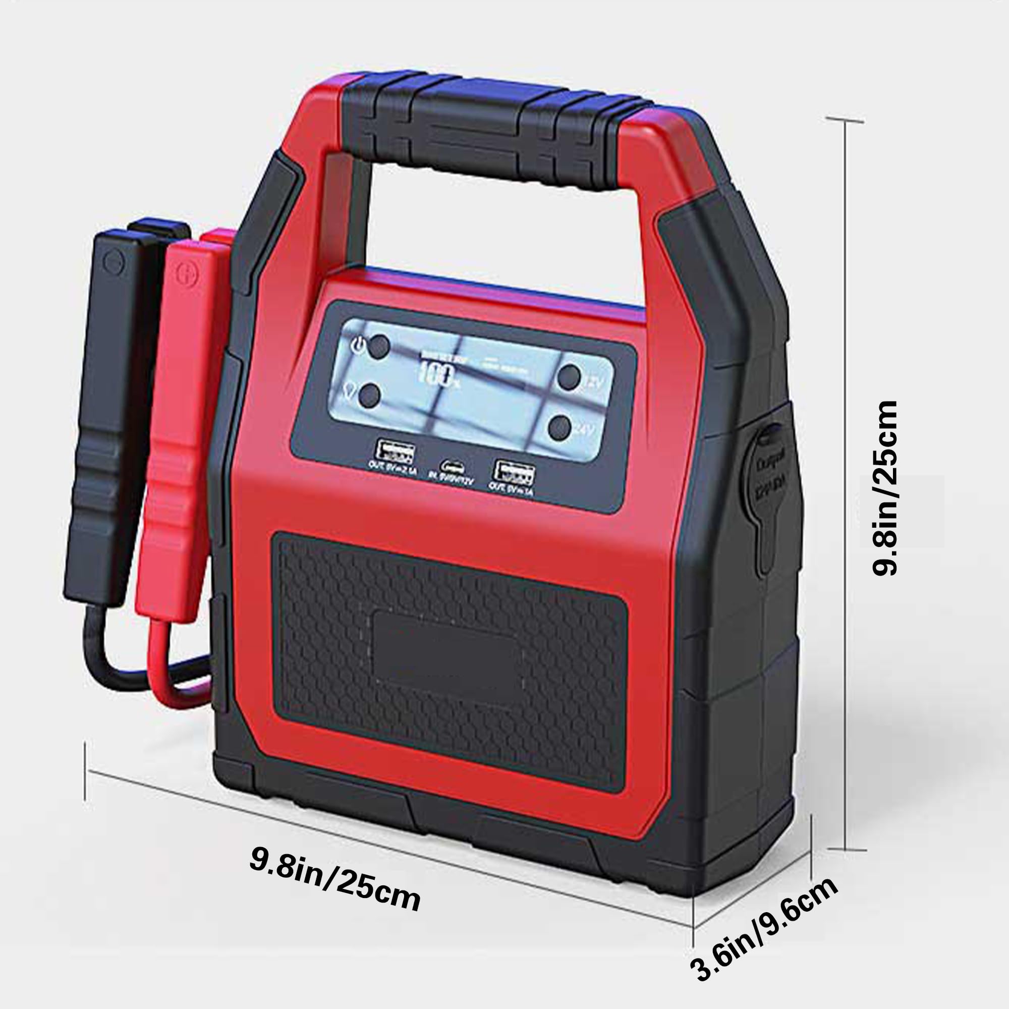 Iniciador De Salto De 12v / 24v Pesado, Paquete Portátil De Potenciador De Batería De Pico De 1500a 42000mah para Automóviles, Camiones, Motores Diésel Y Vehículos Comerciales