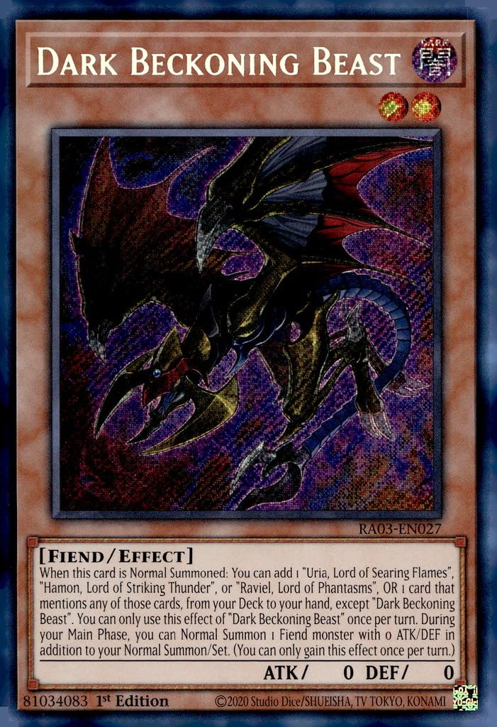 BEAST NIGHT ドンウン トレカつき Amazon.com: Dark Beckoning Beast (Secret Rare) - RA03-EN027