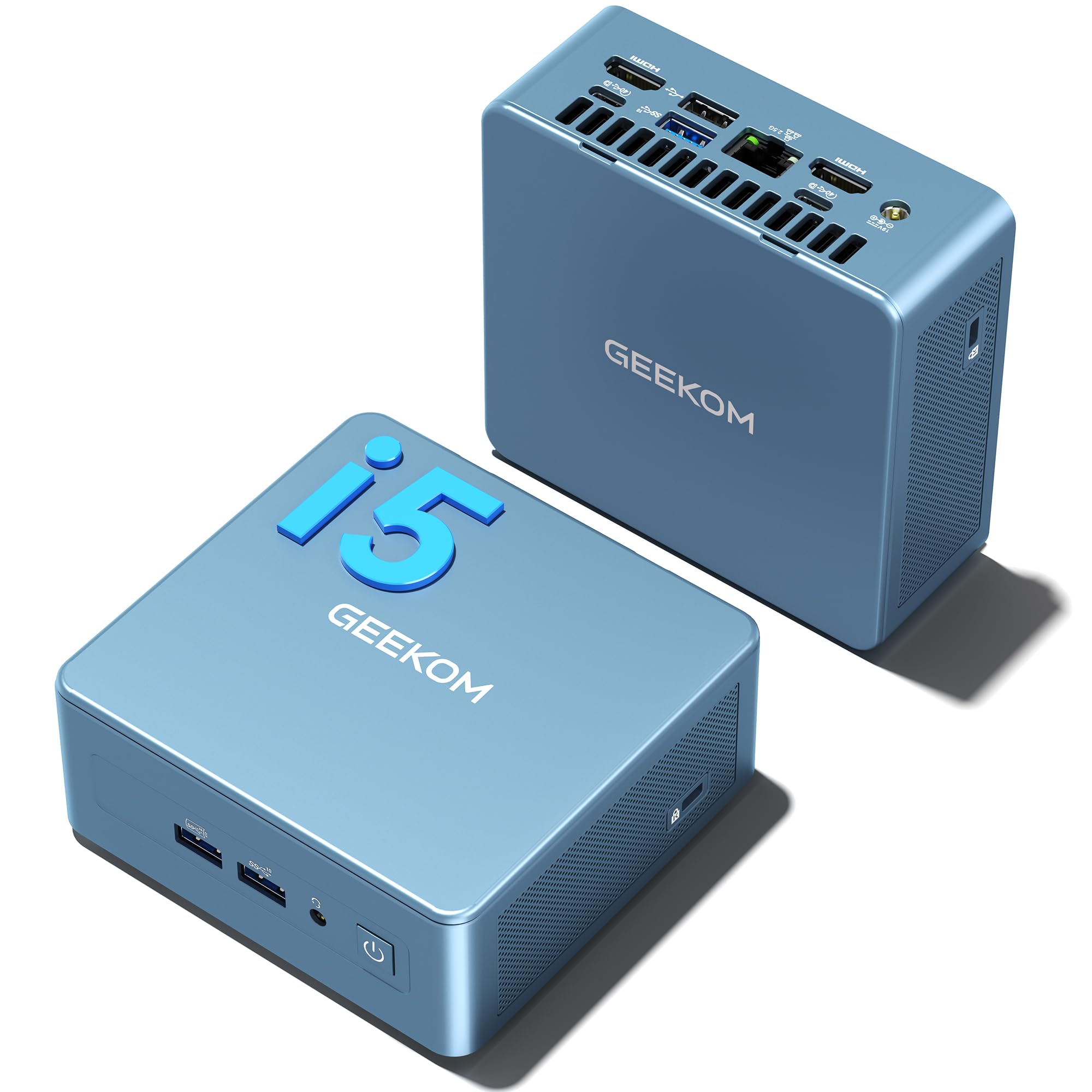 GEEKOM IT12 Mini PC con Intel i5-12450H(Garanzia 3 Anni),16GB RAM((Memoria DDR Espandibile,Non LPDDR) e 512 SSD,Windows 11 Pro,LAN 2.5G,6 x USB,Slot SD per Multitasking e Controllo industriale