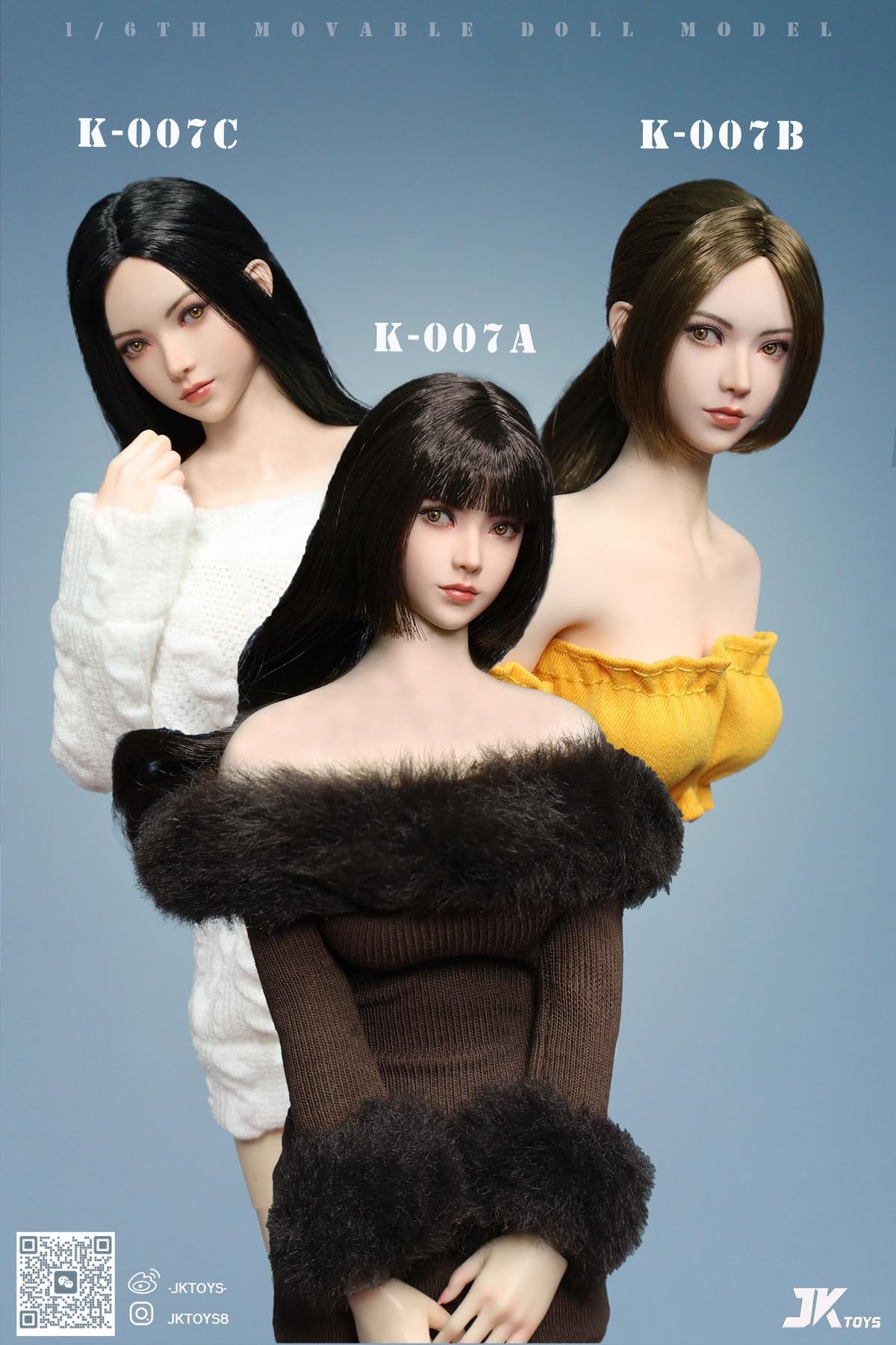 魅惑的ガールズフィギュア！ 装飾品 顔交換可能 Amazon | JKTOYS1/6 フィギュア 女優 女性 milly 可動目ヘッド