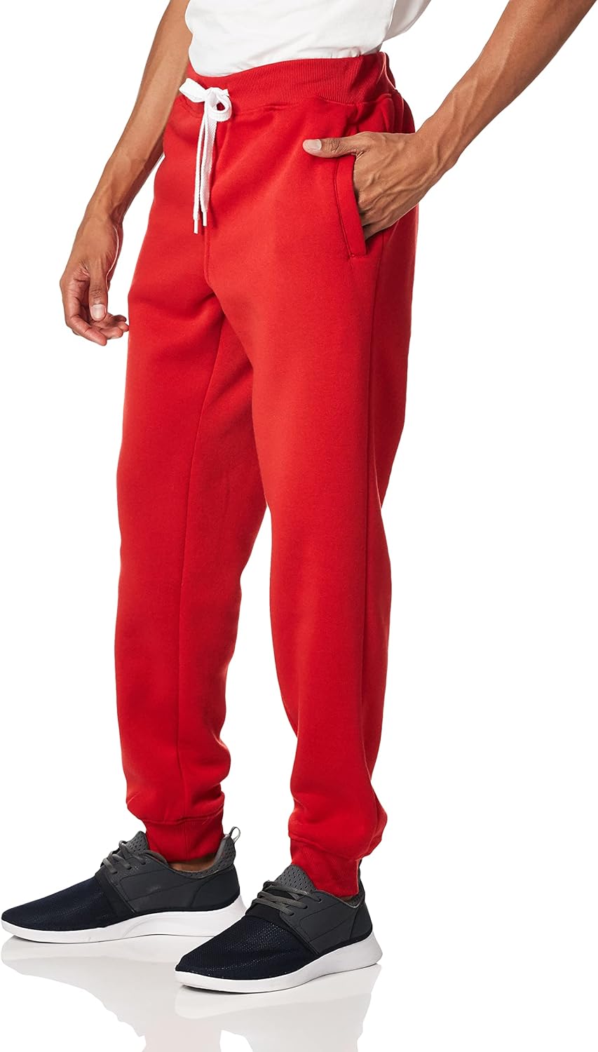 Southpole Men's 1570 Basic Active Fleece Jogger Sweatpants XX-Large Red