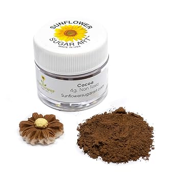 Cocoa Petal Dust | Brown Matte Powder | Premium Decoration Dust for Cake Accessories | Sugar Fondant Powder | DIY Crafting | Non-Toxic | Pigmento Marron | 4 Grams