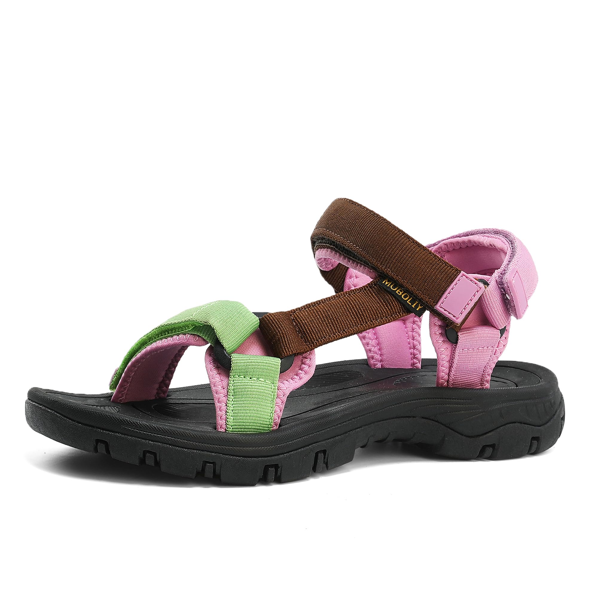 Women's Hiking Sport Sandals Water Outdoor Athletic Shoes With Arch Support Adjustable Velcro Beach Shoes