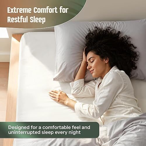 Miniatura 5 de Mars Wellness Protector y funda de colchón de vinilo impermeable, sábana bajera de color blanco, 1 paquete, tamaño Queen