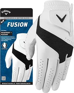 Callaway Fusion USA 2025 Golf Glove - Left Hand Small White/Navy/Red - Premium Grip & Comfort