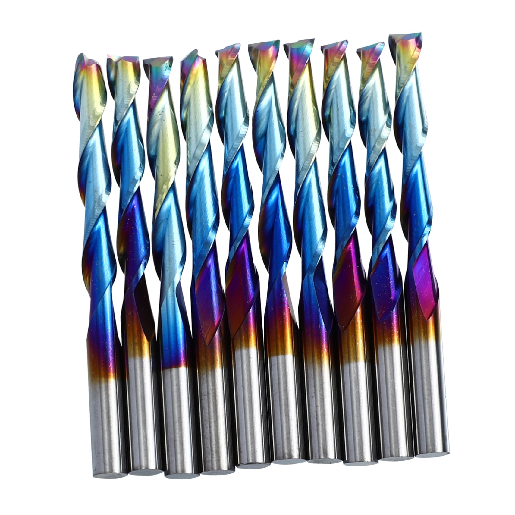 CIYODO 10pcs Tungsten Steel Ball Head Milling Cutters Router Bits for Acrylic PVC Abs