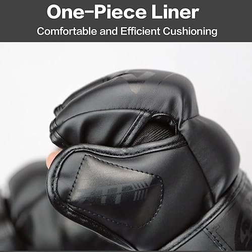 Miniatura 3 de Guantes de entrenamiento MMA ajustables de medio dedo XL para hombres y mujeres, ideales para boxeo y kickboxing con soporte de muñeca y un diseño