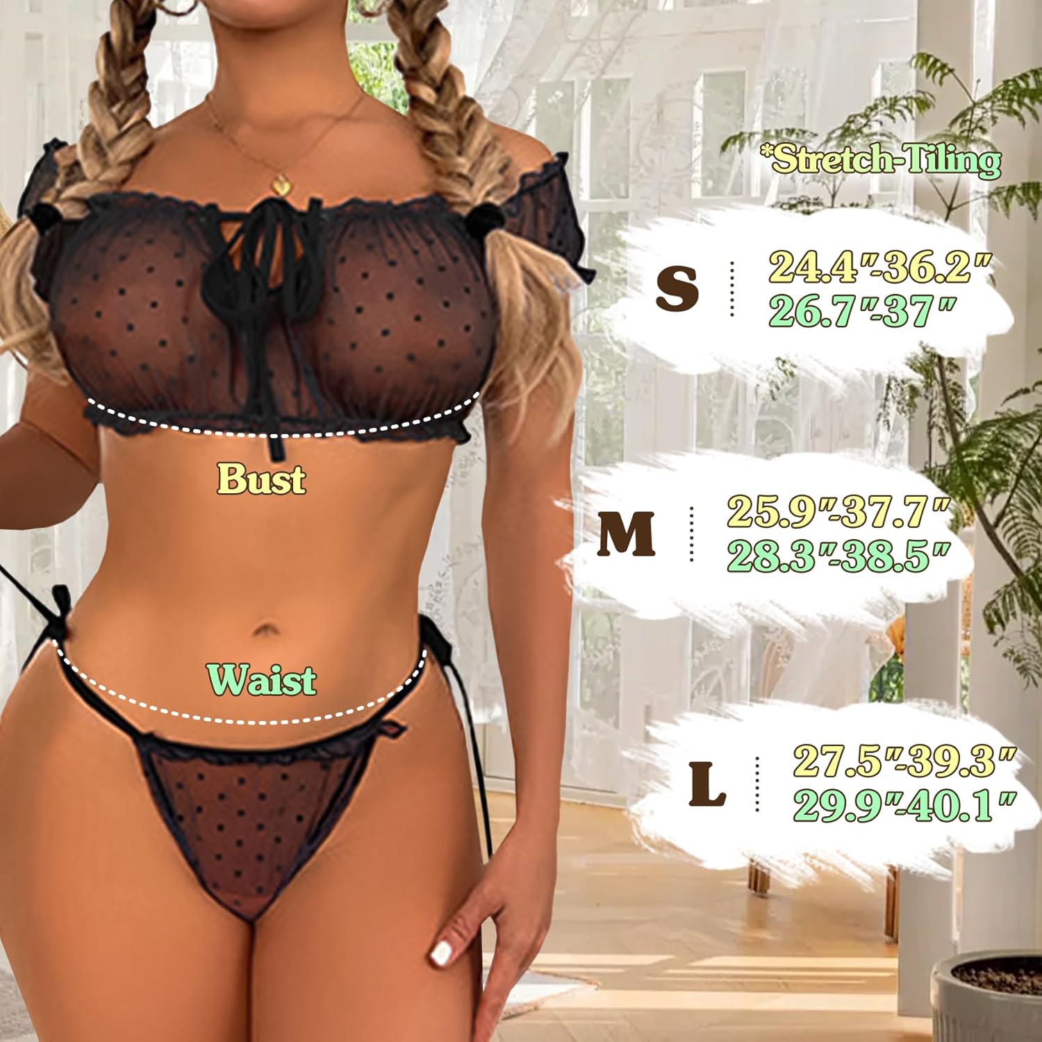 Lingerie for Women Sexy Bra and Panty Sets Mesh Sheer See Through Lingerie Sets Exotic Nightie Outfits for Women - Image 2