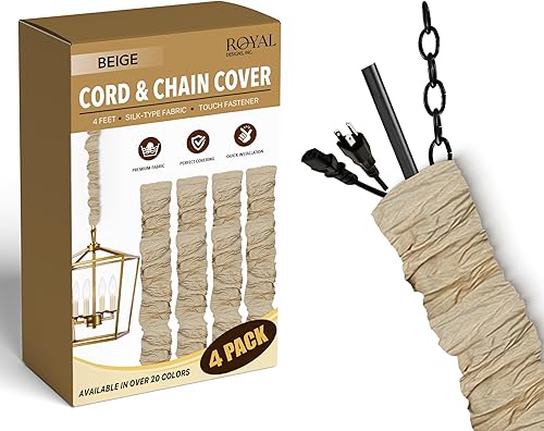 Vista 22 de Royal Designs, Inc - Funda para cadena y cordón de tela con cierre táctil Dorado antiguo