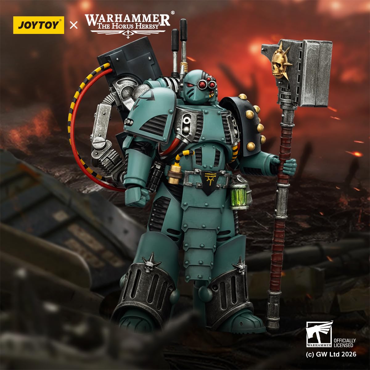 TOYVERSE JOYTOY Warhammer The Horus Heresy 1/18 Sons of Horus Siege Breaker Action Figure 12,3 cm 26 punti di articolazione estremamente mobile con parti intercambiabili, modello da collezione per