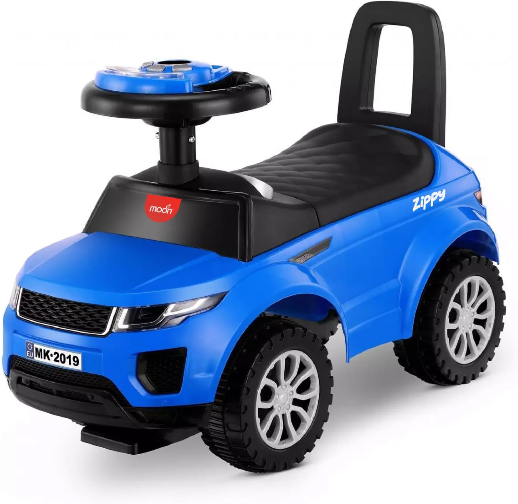 The Moon Brand Zippy Ride on Sports Car for Boys and Girls, 1236 Months, Safe and Secure with AntiTipping Mechanism Idea โ Blue