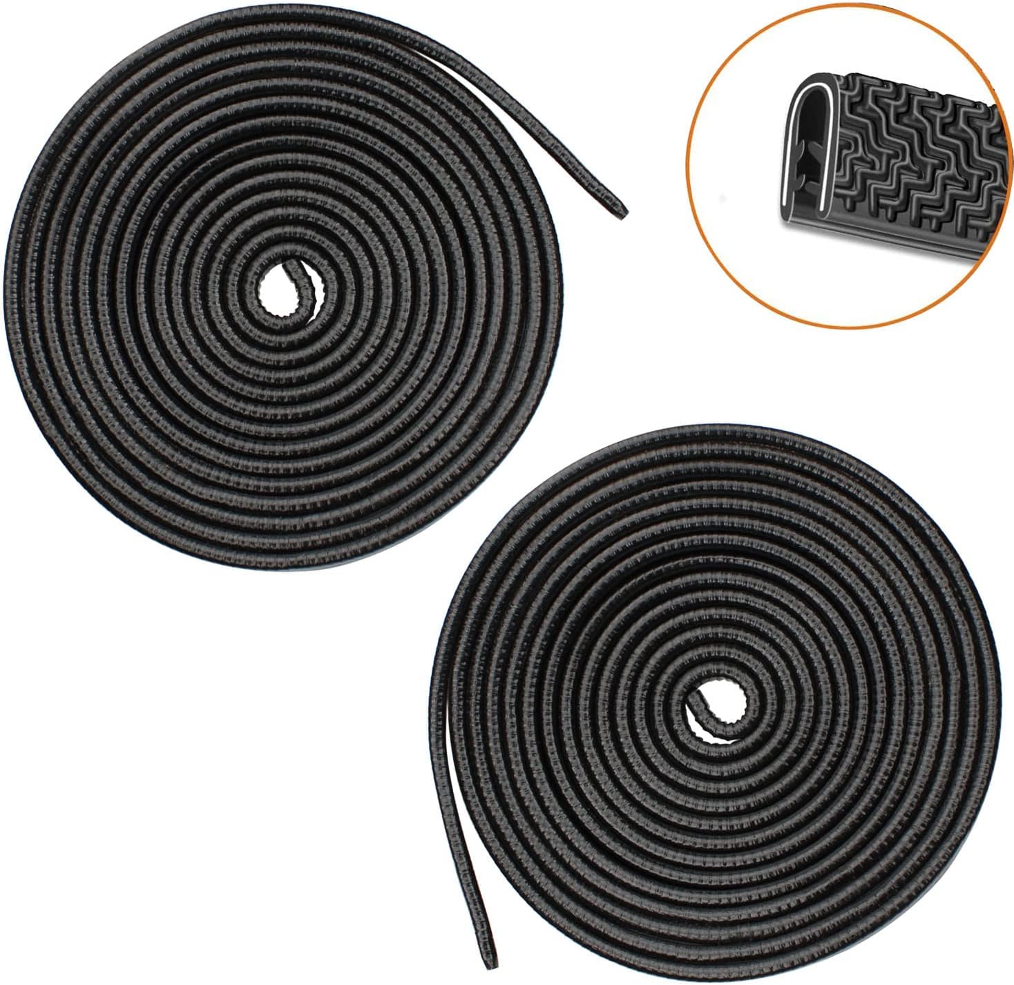 Strisce Protezione Bordi Auto Forma A U | 5 Metri | Anti Graffi E Urto | Per Portiere, Cofano E Bagagliaio | Bianco - Foto 13