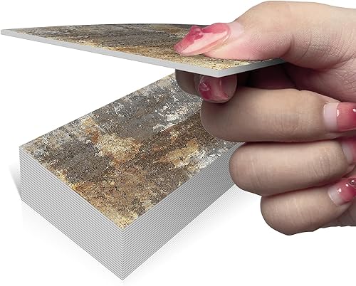 Miniatura 5 de 32 calcomanías de transferencia de azulejos de vinilo de espuma con efecto de metal óxido de 4 x 8 pulgadas, para despegar y pegar, para decoración