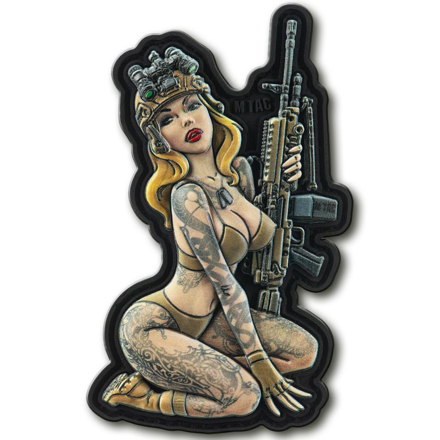 Morale Patch Tactical Girl - PVC Tactical Military Patch with Hook Fastener Backing - Patches for Vest, Backpacks, Hats (№5 SKANDINAVIK)