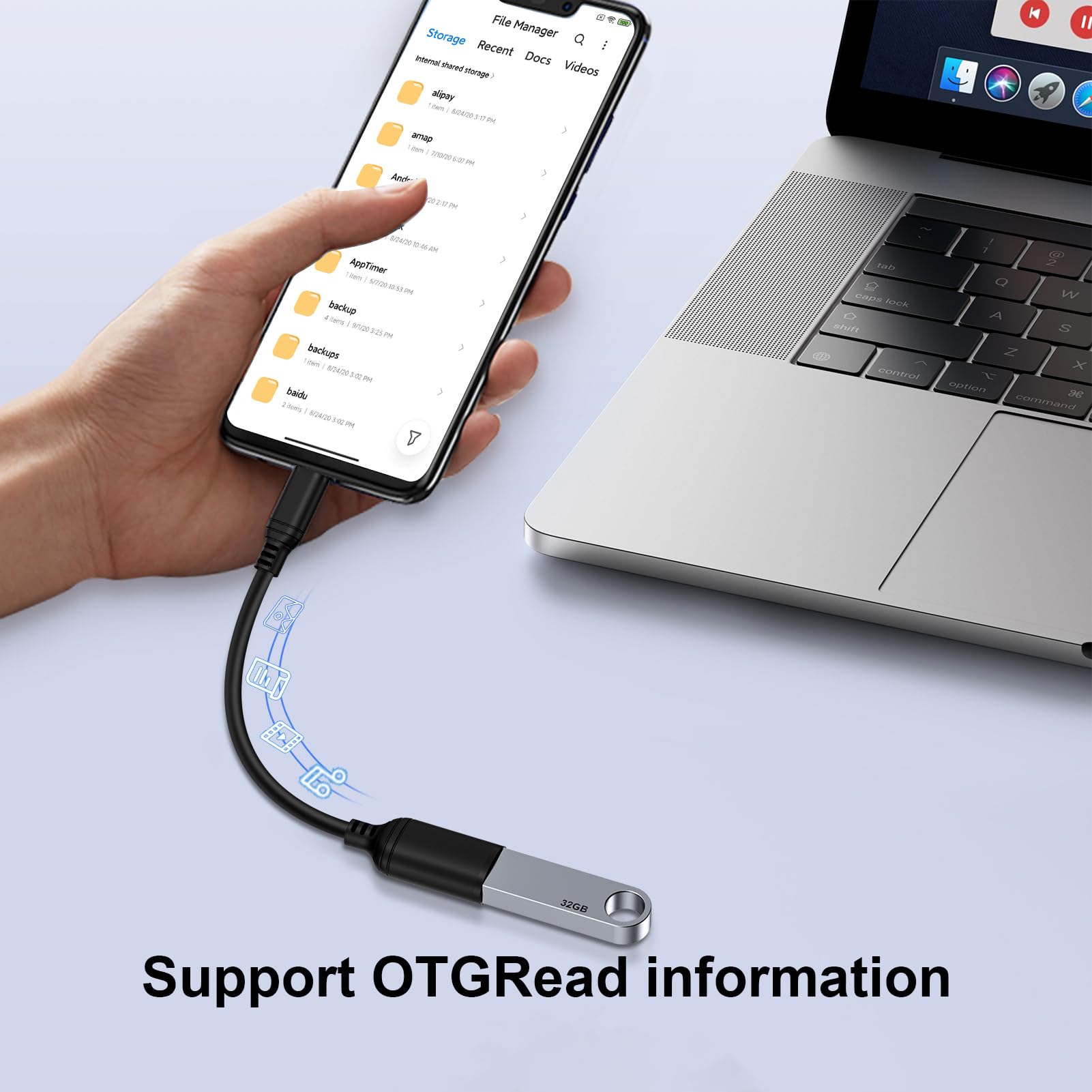 Adattatore da USB C a USB 3.0, adattatore USB C Android maschio a USB A femmina OTG On The Go cavo per Samsung Galaxy S25 Edge Ultra S24 S23 S22 S21 S20 A36, Google Pixel 9 8 7 Pro, Moto G 5G 2025