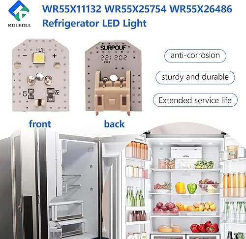 Miniatura 6 de WR55X11132 WR55X25754 WR55X26486 Luz LED para refrigerador compatible con GE reemplaza 3033142 PS4704284 EAP12172918 AP6261806