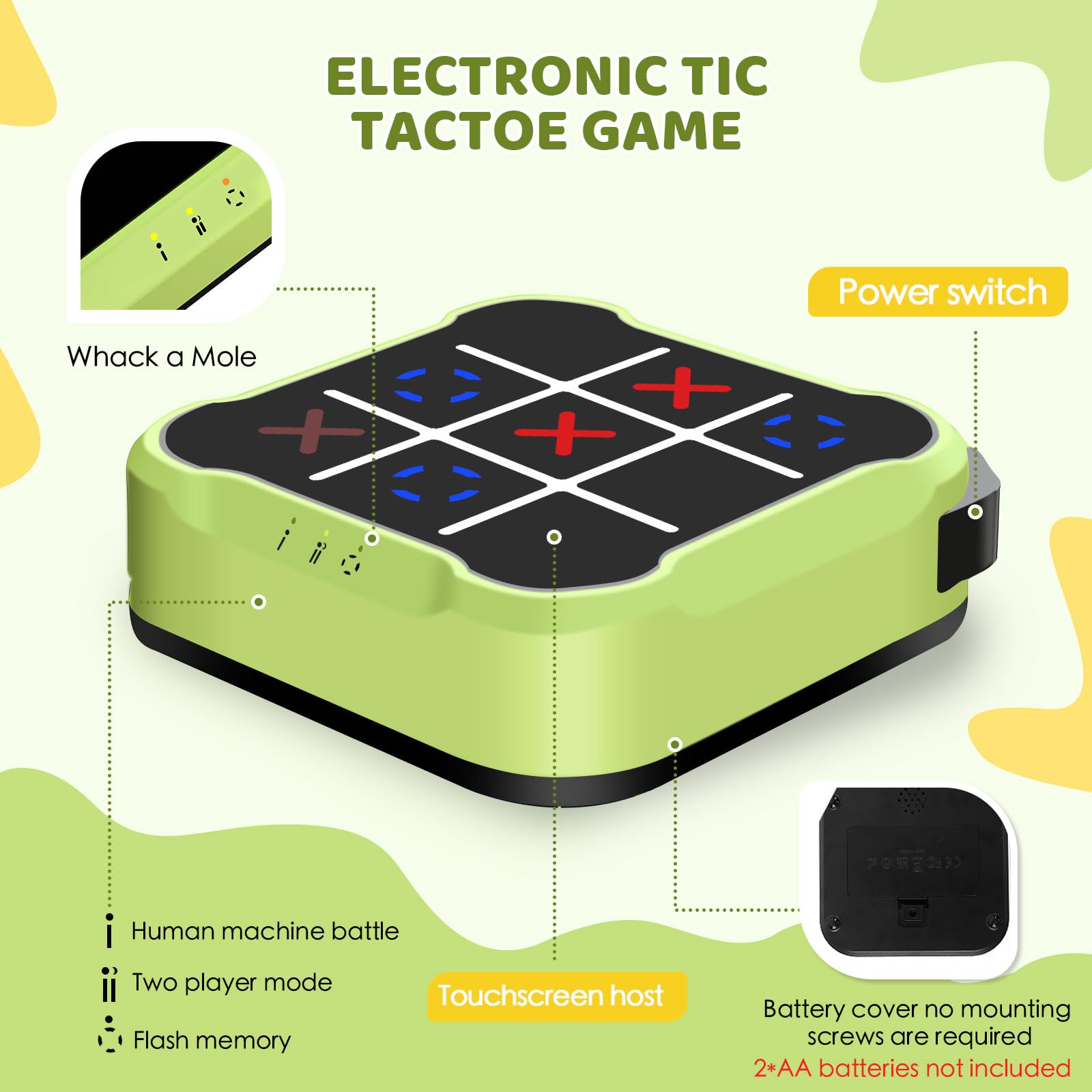 Amazon.com: Tic-Tac Toe Game for Kids: 4-in-1 Electronic Handheld