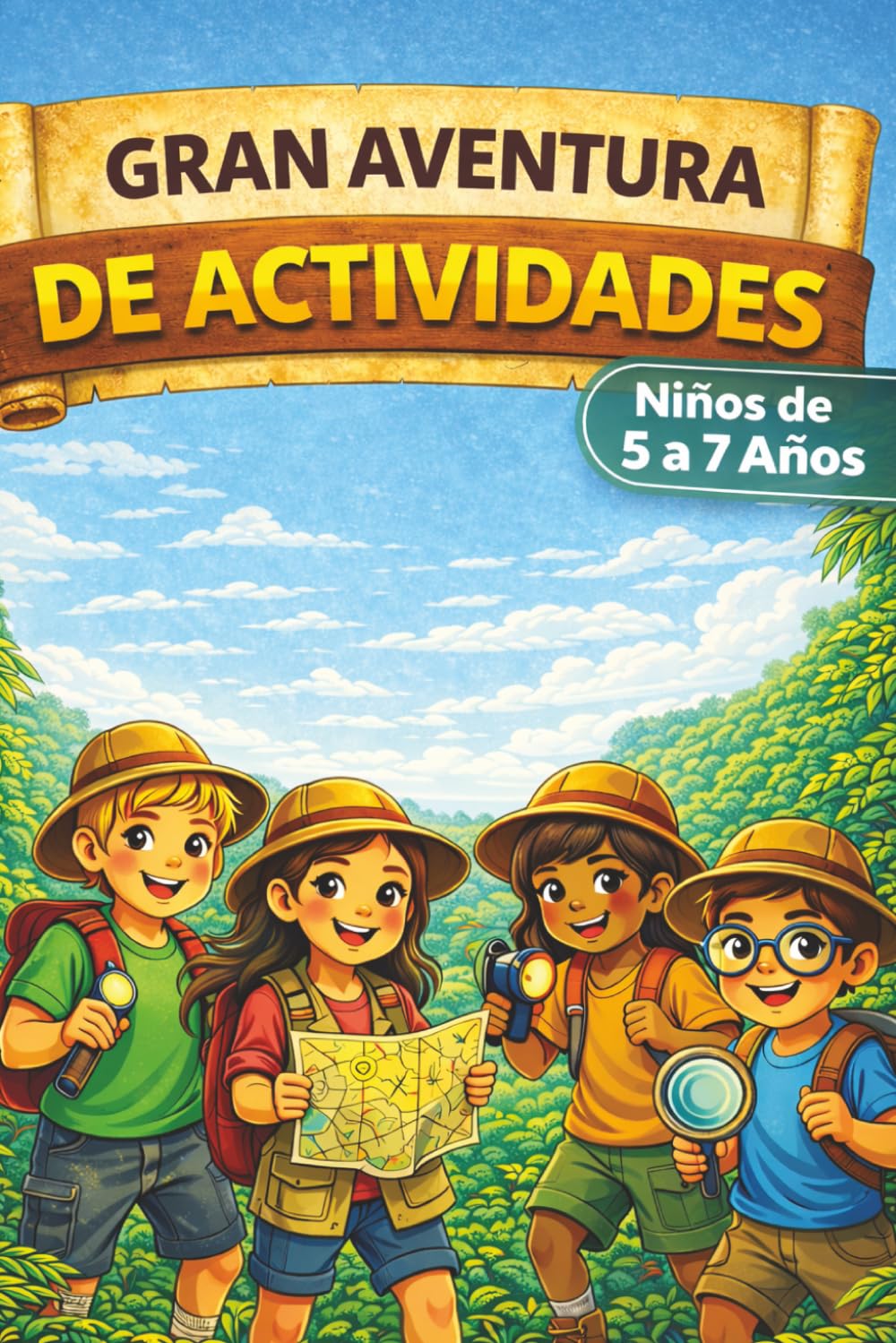 Gran Aventura de Actividades para Niños de 5 a 7 Años: 55 Sopas de Letras, Crucigramas, Trivia y Desafíos Divertidos en Español (The Heirloom Seasonal Collection)
