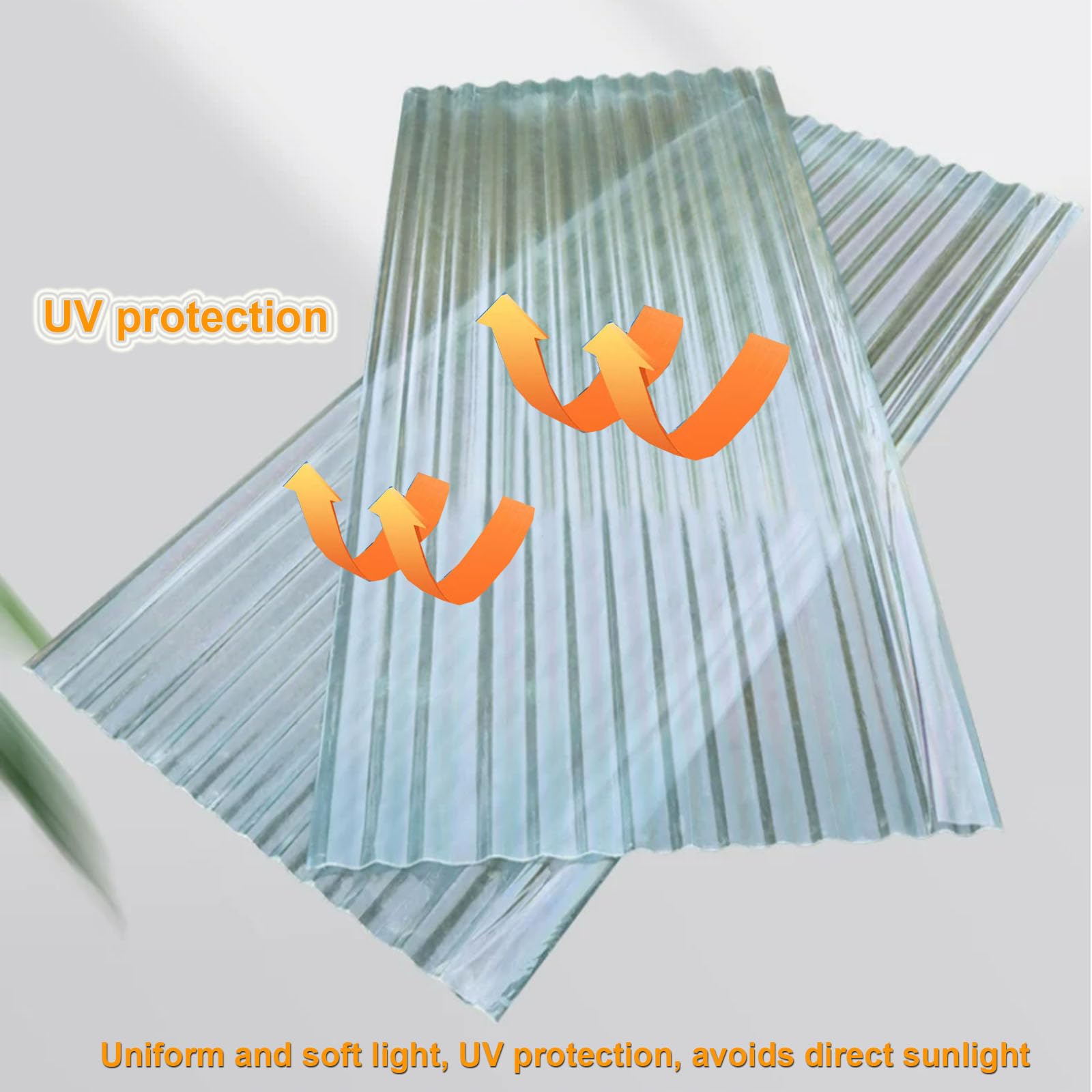 2mm Planchas Transparentes Tejados,2/4/6/9/10/12/16/20pcs Paneles Para Tejado Resistentes Al Impacto,Placa De Iluminación Natural FRP De Protección UV,Chapa Tejado (0.9×0.8m,2pcs)