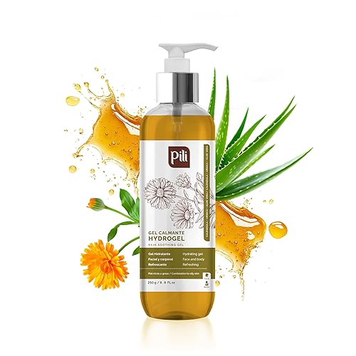 Pili Natural Hidrogel | Gel calmante para la piel facial y corporal con extractos de árnica, caléndula, centella asiática y aloe vera, hidratante