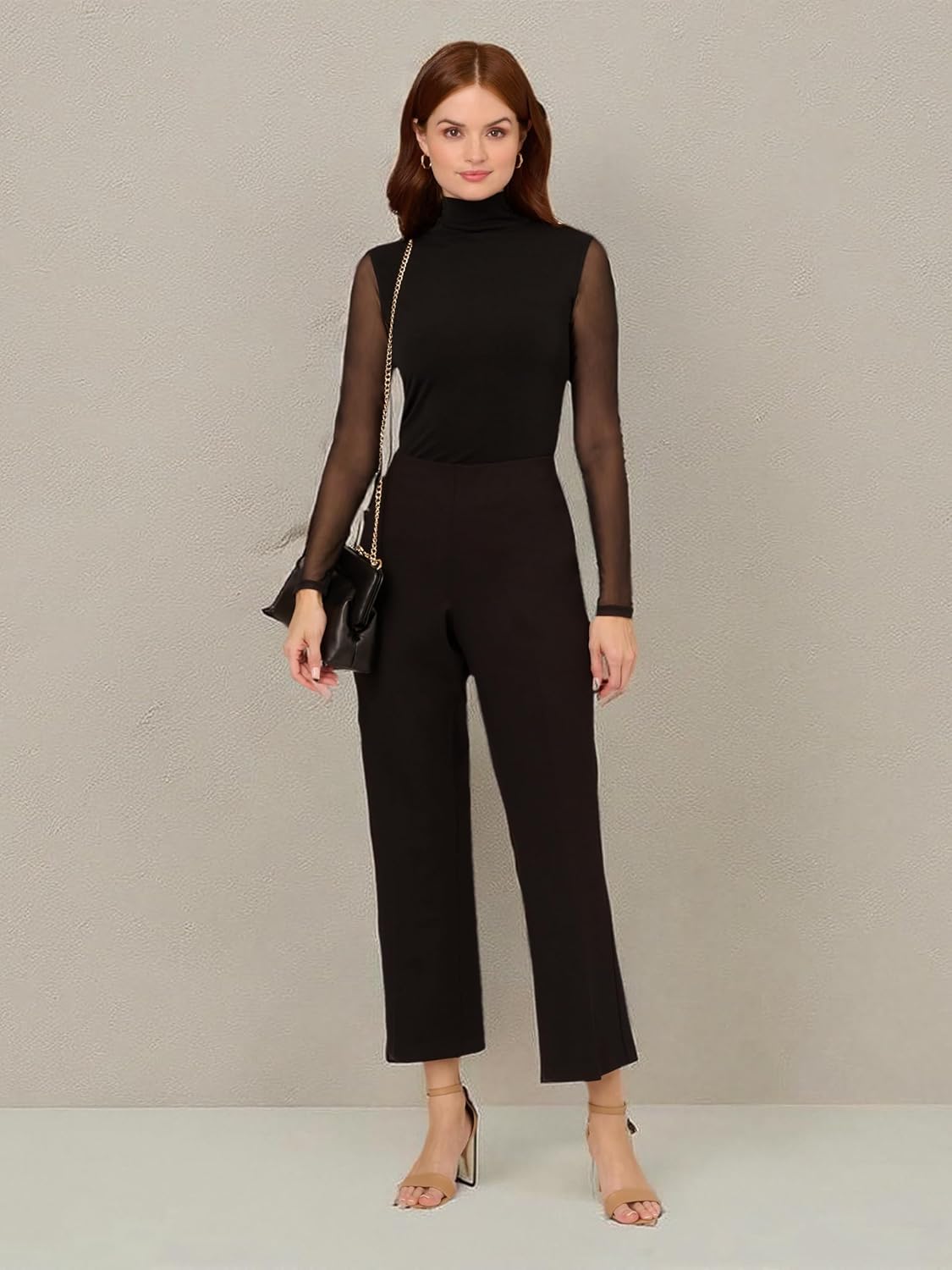 Adrianna Papell Womens Ponte Knit Pull on Pant with Kick Flare Hem - Image 5