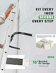 Ladder Stabilizer, Adjustable 37''/41'' Extension Ladder Accessories | Lightweight 5.75lbs, Heavy Duty Steel, Anti-Slip Silicone Pad, Firmly Against the Wall, Protect Roof Gutter for Cleaning