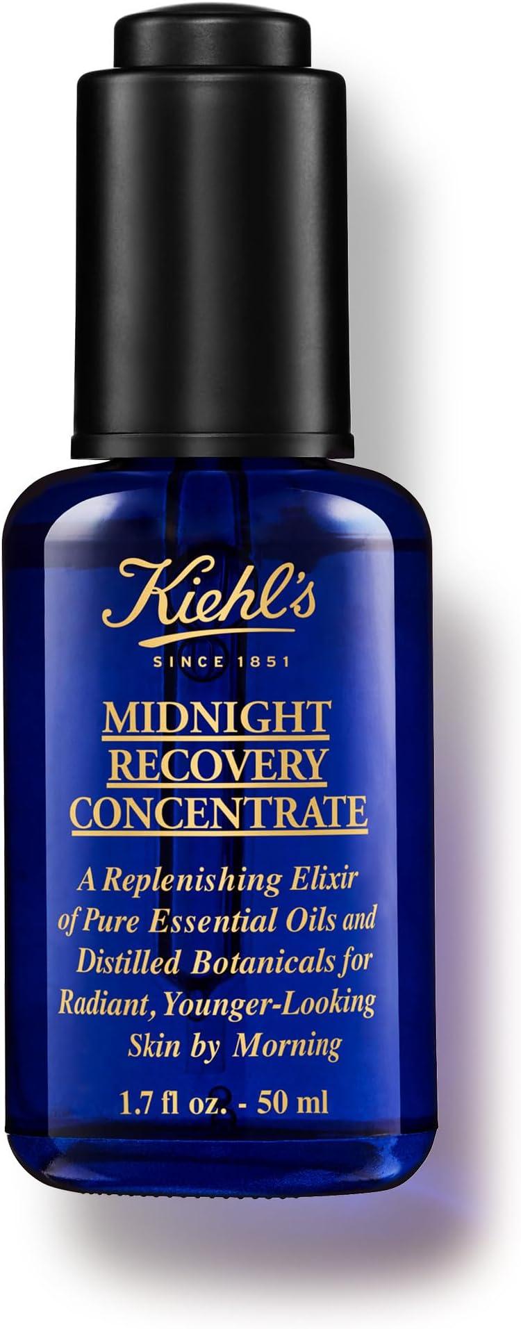 Kiehl's Midnight Recovery Concentrate Moisturising Face Oil, Squalane, 50ml