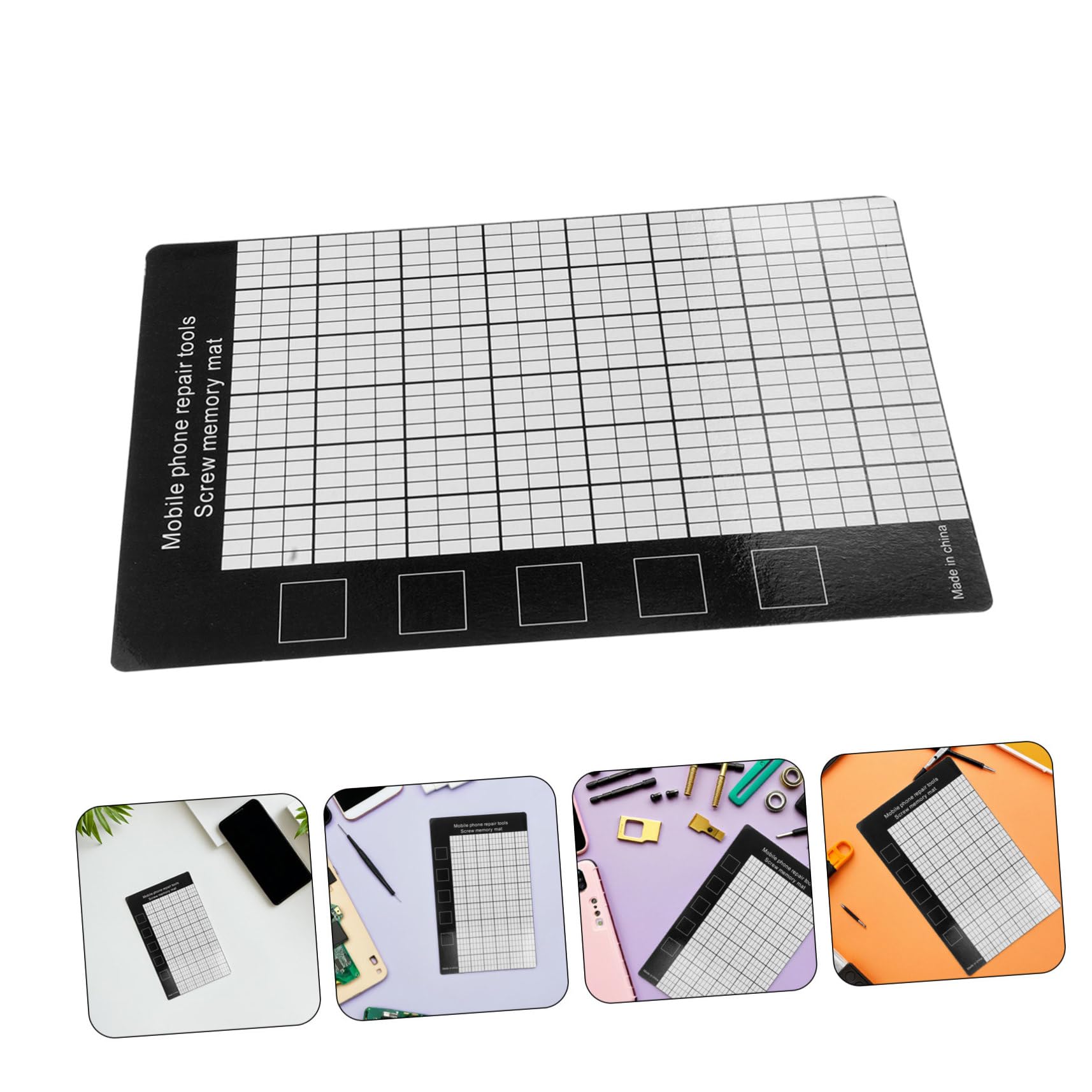 20 Pezzi Tappetino Magnetico per Viti e Parti Organizer Meccanico Antiscivolo per Riparazioni Elettroniche Pad Magnetico per Scrivania per Officina e Smontaggio Smartphone