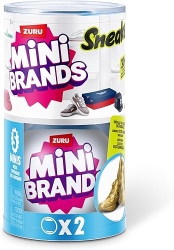 Miniatura 2 de ZURU Real Miniature Sneaker Brands - Paquete de 2 cápsulas de 5 marcas misteriosas en miniatura para niñas, adolescentes, adultos y coleccionistas