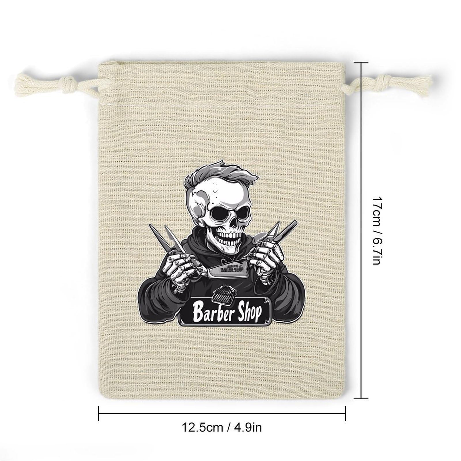 Barber Shop Hair Dresser 8 Pack Small Gift Bags Cotton And Linen Drawstring Pockets Sachet Bag for Party Home Supplies