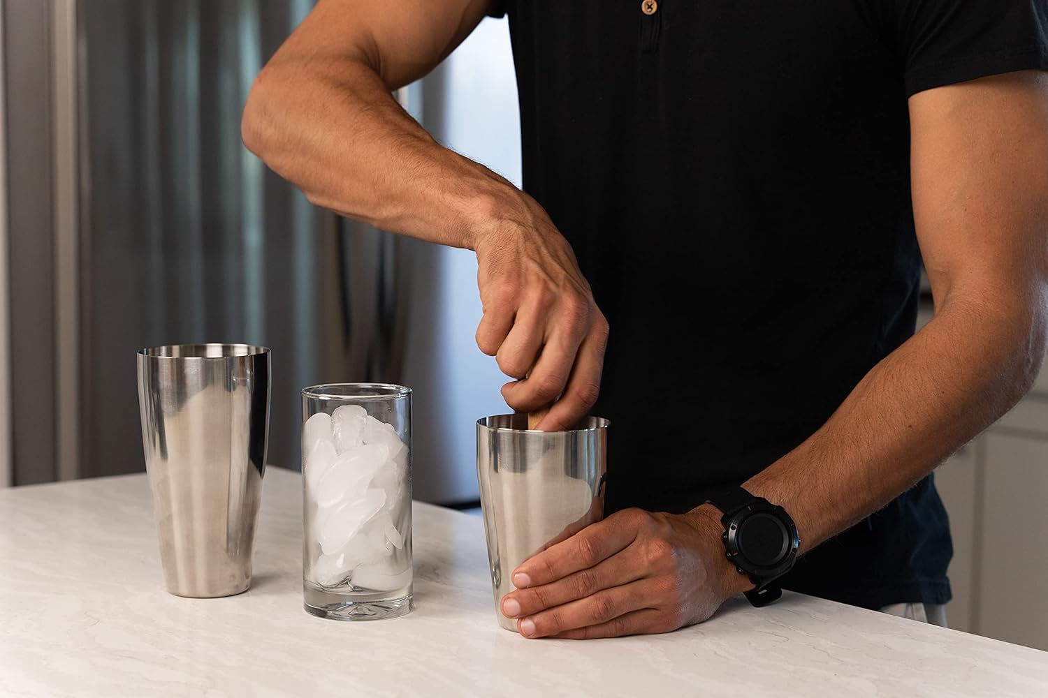Pepe Nero 27-Piece Cocktail Shaker Set - Stainless Steel Bartender Mixologist Kit for Home Bar